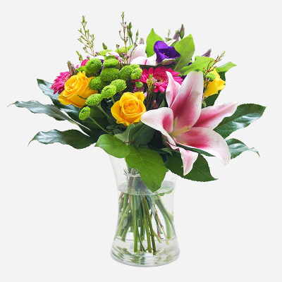 An Elegant Vase
 - A graceful host of our finest flowers and greenery, encased in an elegant glass vase. Gift them with sophistication with a floral creation designed by experts, hand-crafted and delivered in style. Perfect for all occasions.
