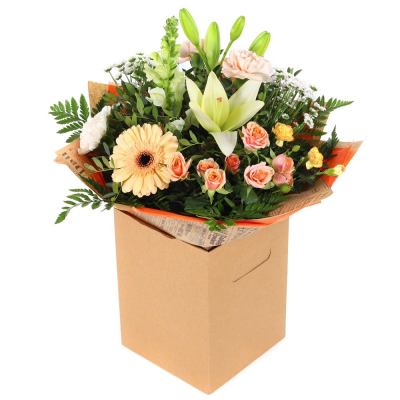 Morning Glory - A beautiful arrangement of soft shaded flowers, thoughtfully arranged in beautiful packaging Ideal for any occasion that calls for a serene and soothing touch